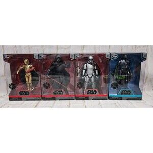 LOT 4 Disney Store Star Wars Elite Series Die Cast 7" Action Figure Gift Set New